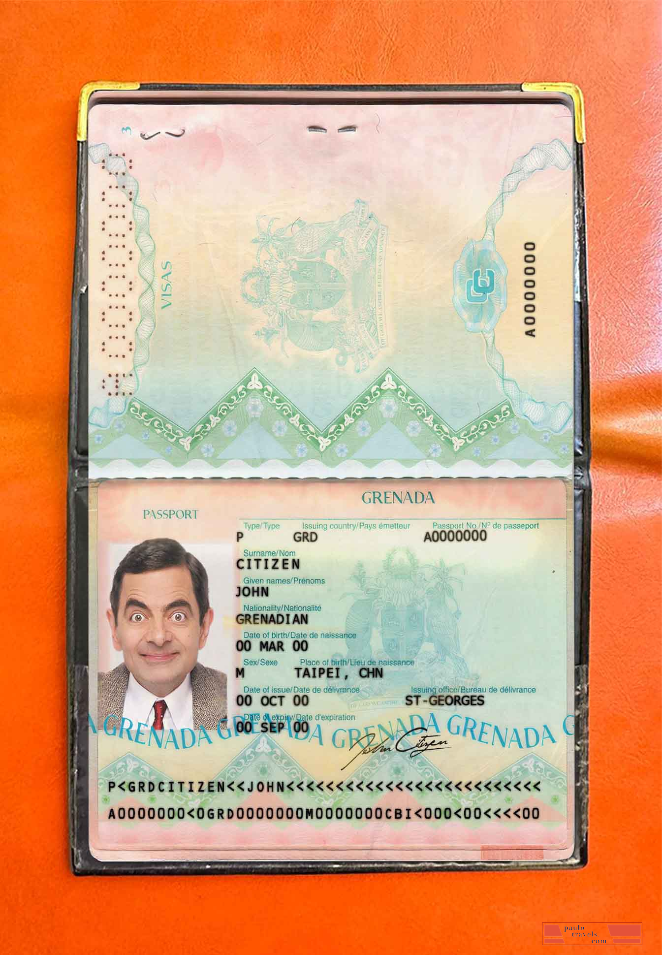 Grenada pass photo look PSD template